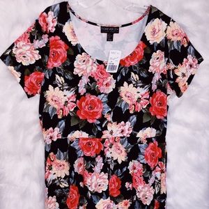 short black floral dress